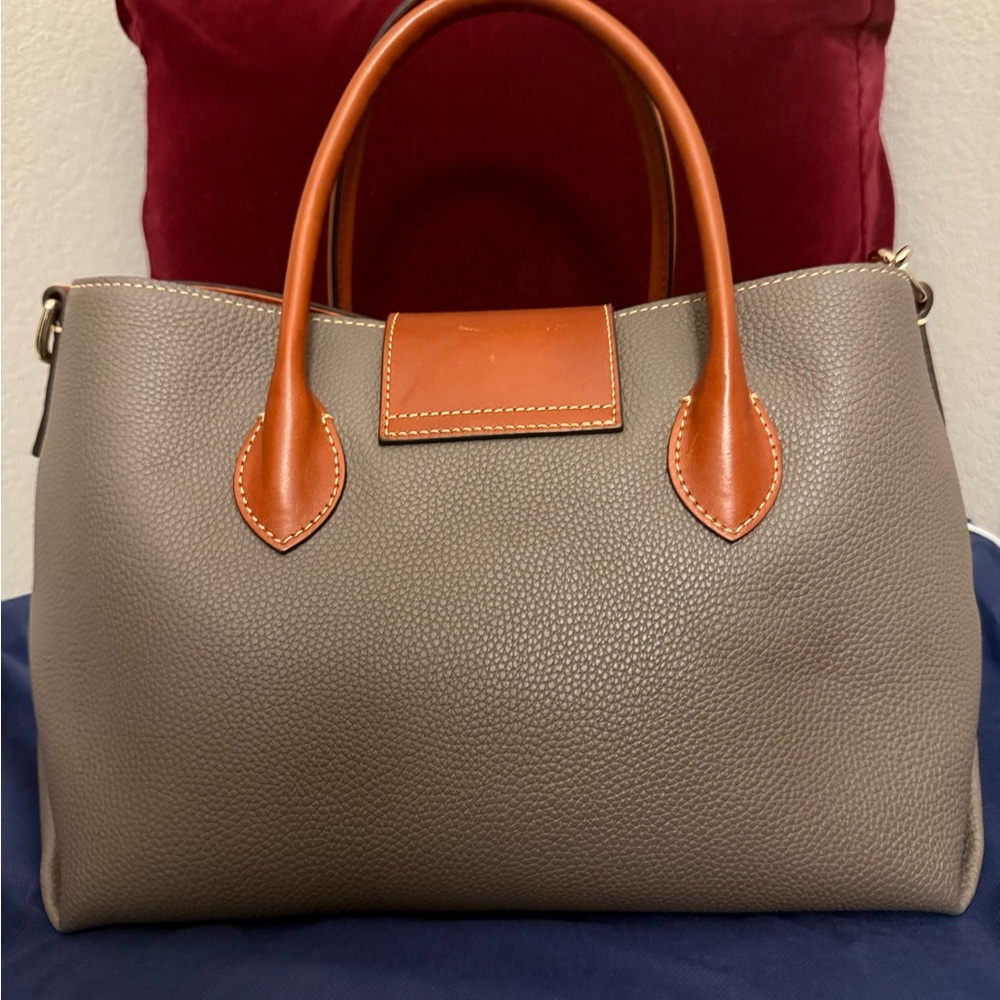 Dooney & Bourke Gray and Brown Satchel - Picture 4 of 16